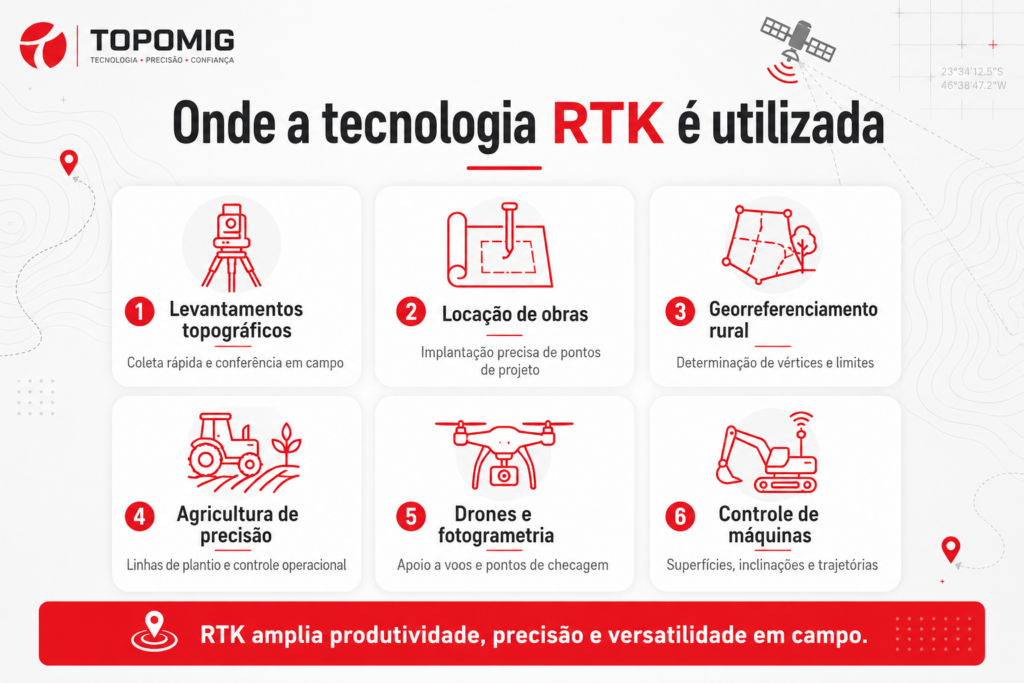 Onde a tecnologia RTK é utilizada